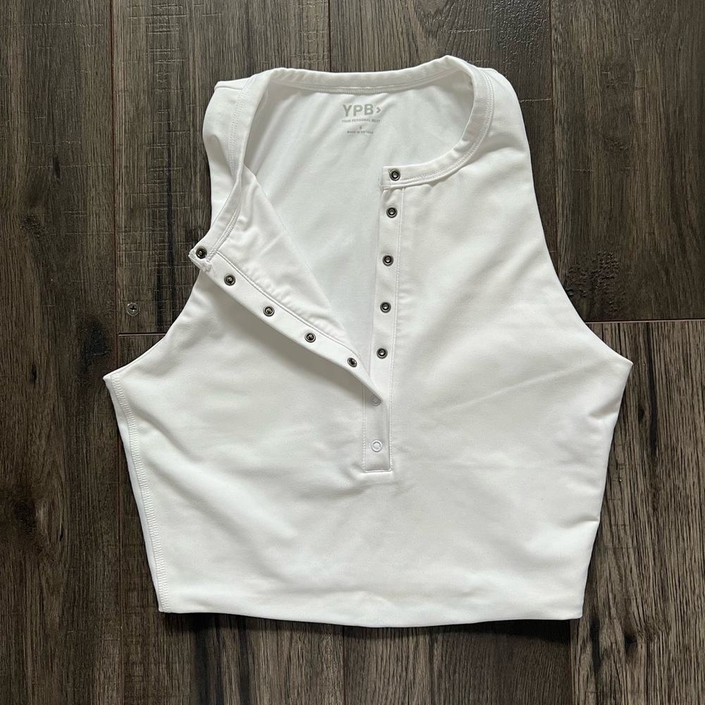 ABERCROMBIE - YPB | Activewear Crop Snap Up Workout Tank